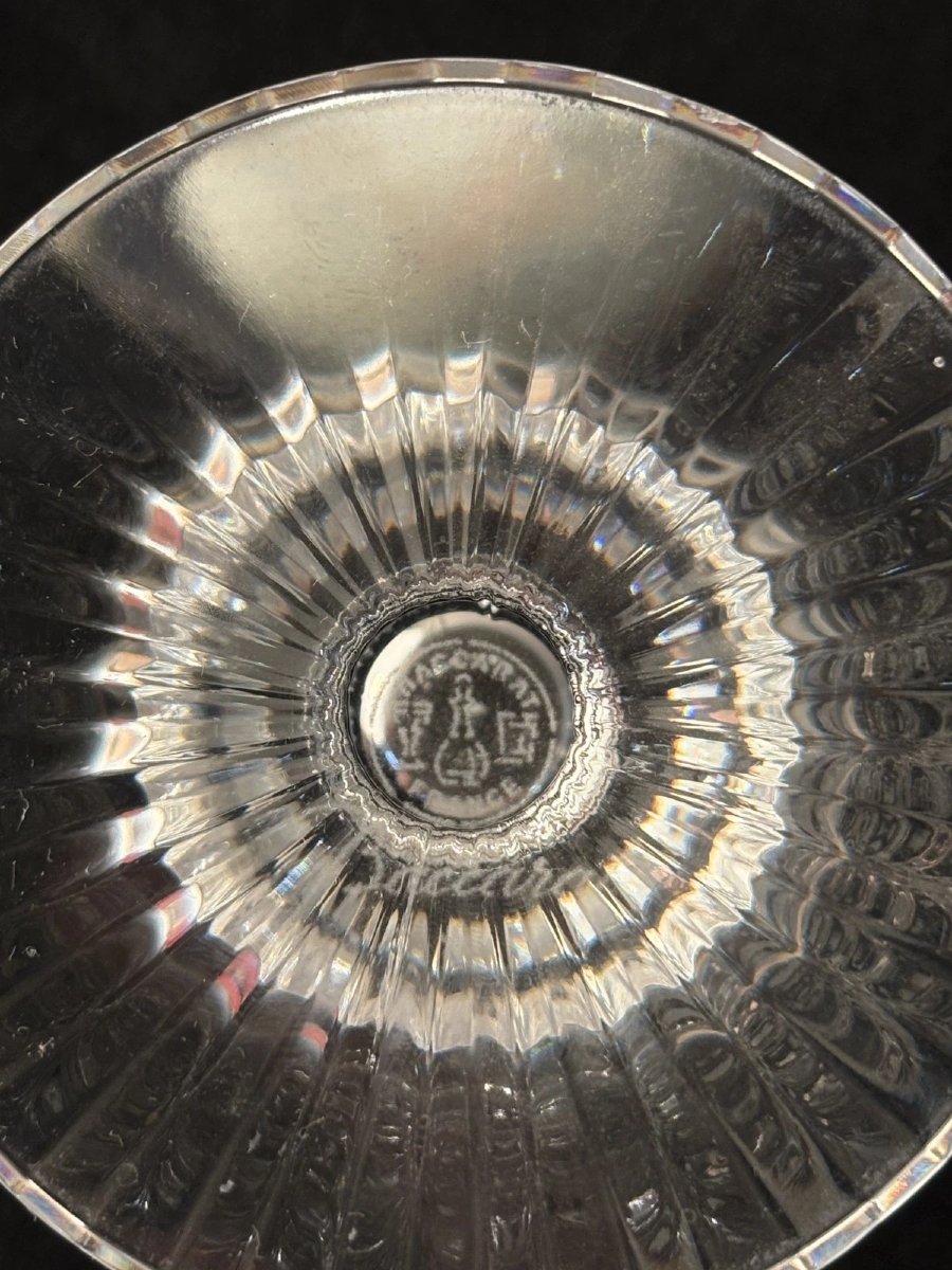 6 Champagne Flutes, Thousand Nights Model, In Baccarat Crystal -photo-2