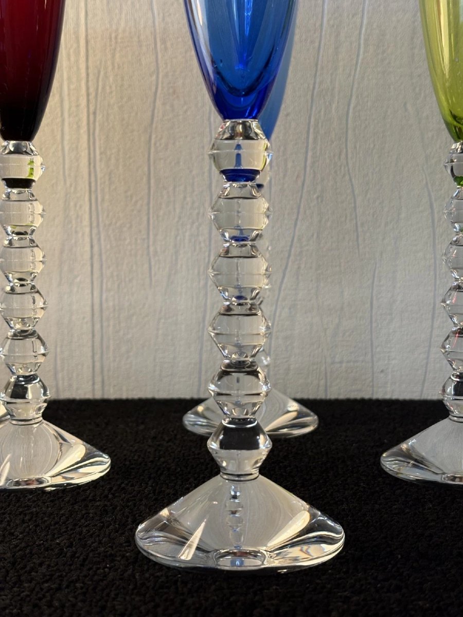 6 FLUTES FLUTISSIMO modèle VEGA en  cristal de BACCARAT  ( Prix pour 6 FLUTES )-photo-2