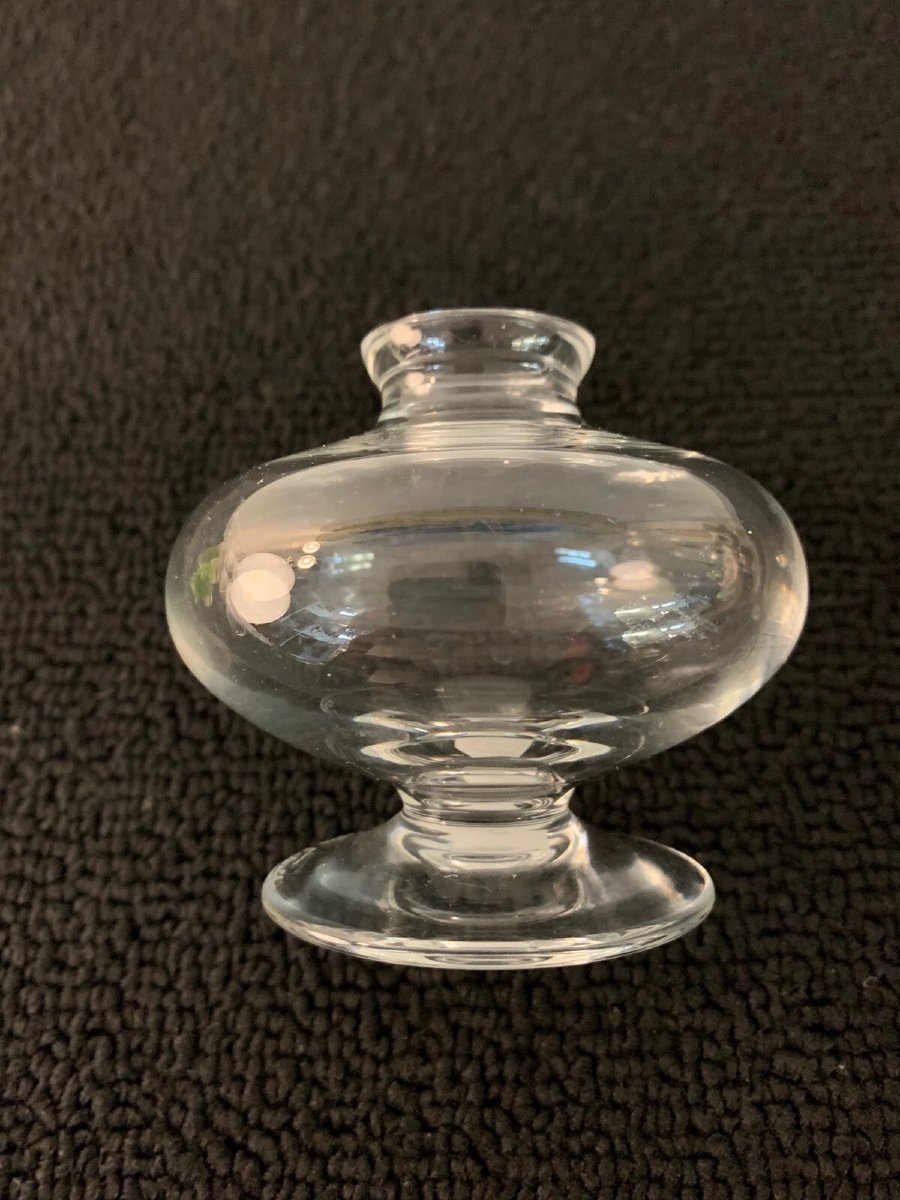 FLACON A PARFUM  fleur verte claire CRISTAL  DAUM FRANCE-photo-2