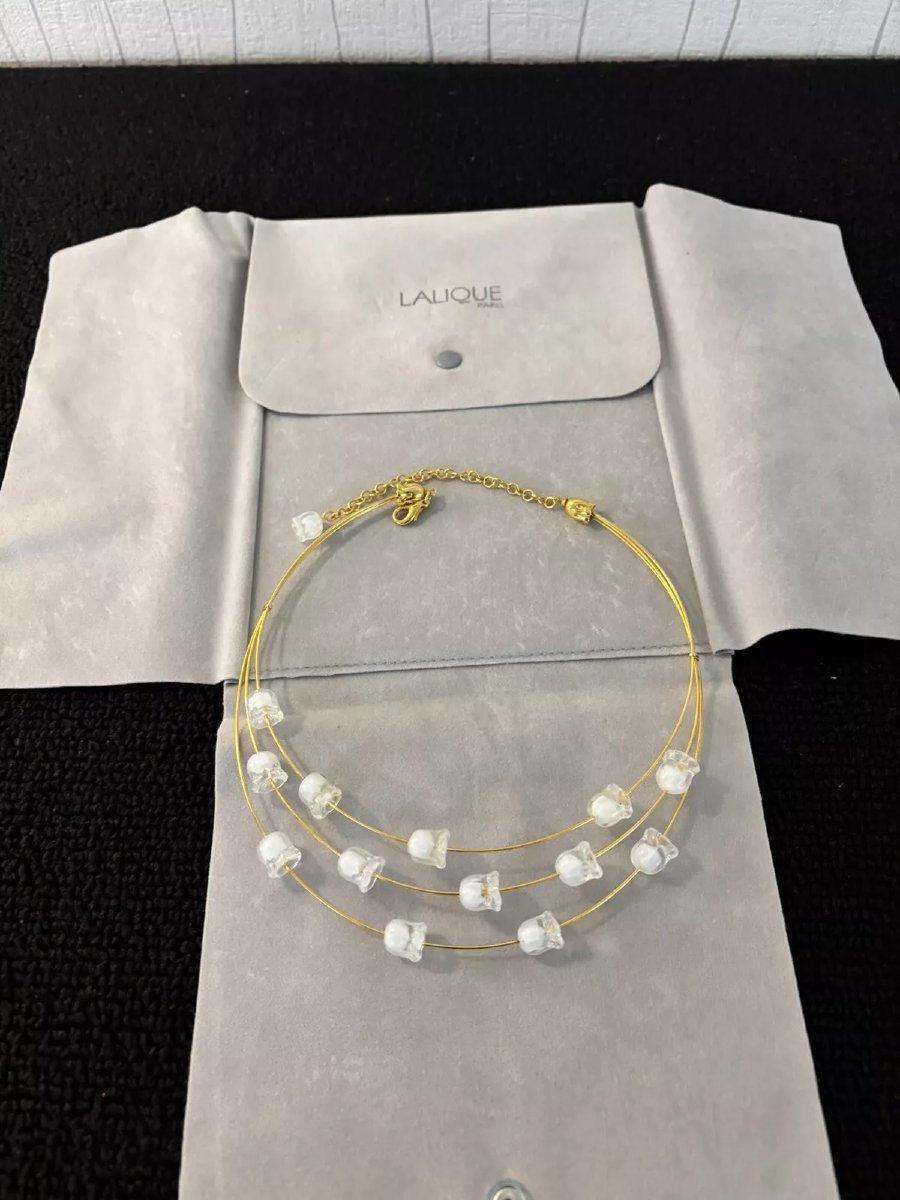 COLLIER TOUR DE COU MUGUET  LALIQUE-photo-3