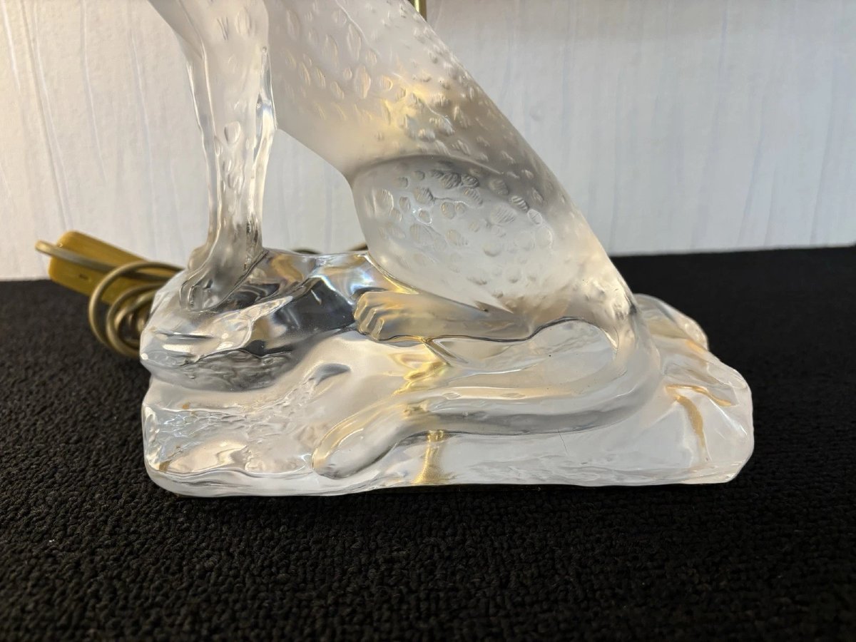 Lampe de table Guépard en cristal Lalique France-photo-2