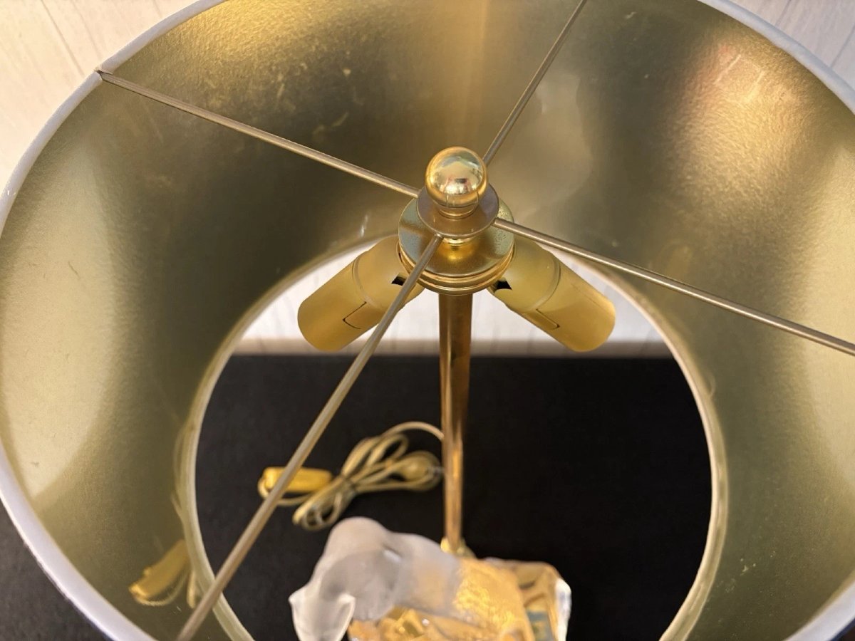 Lampe de table Guépard en cristal Lalique France-photo-3