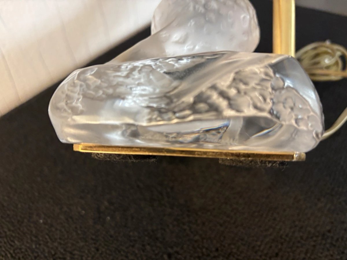 Lampe de table Guépard en cristal Lalique France-photo-7