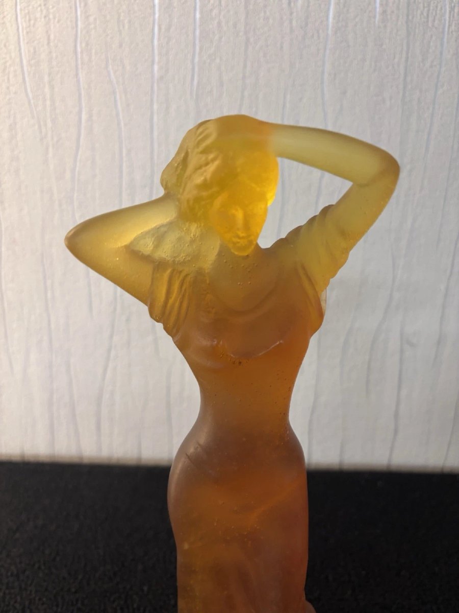 Femme se coiffant en cristal Daum -photo-3