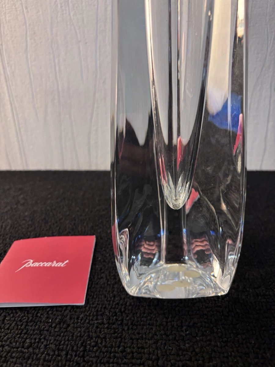 Baccarat Crystal Beveled Soliflore Vase-photo-1