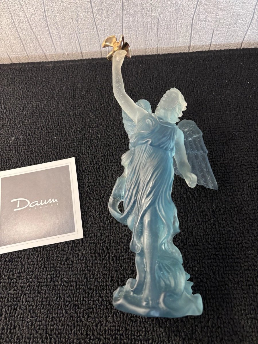 Angel Gabriel And The Bird In Crystal By Daum France-photo-3