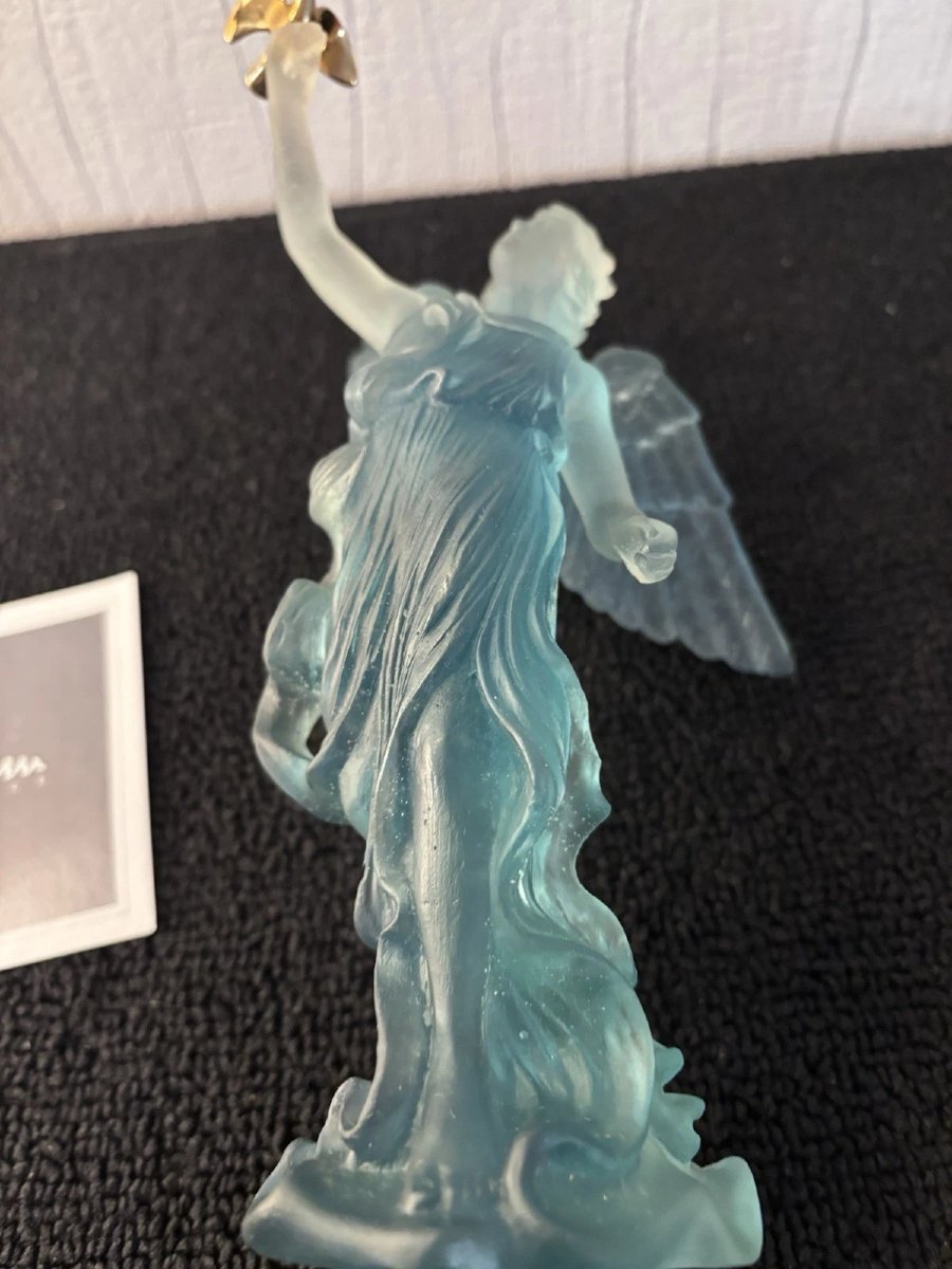 Angel Gabriel And The Bird In Crystal By Daum France-photo-8
