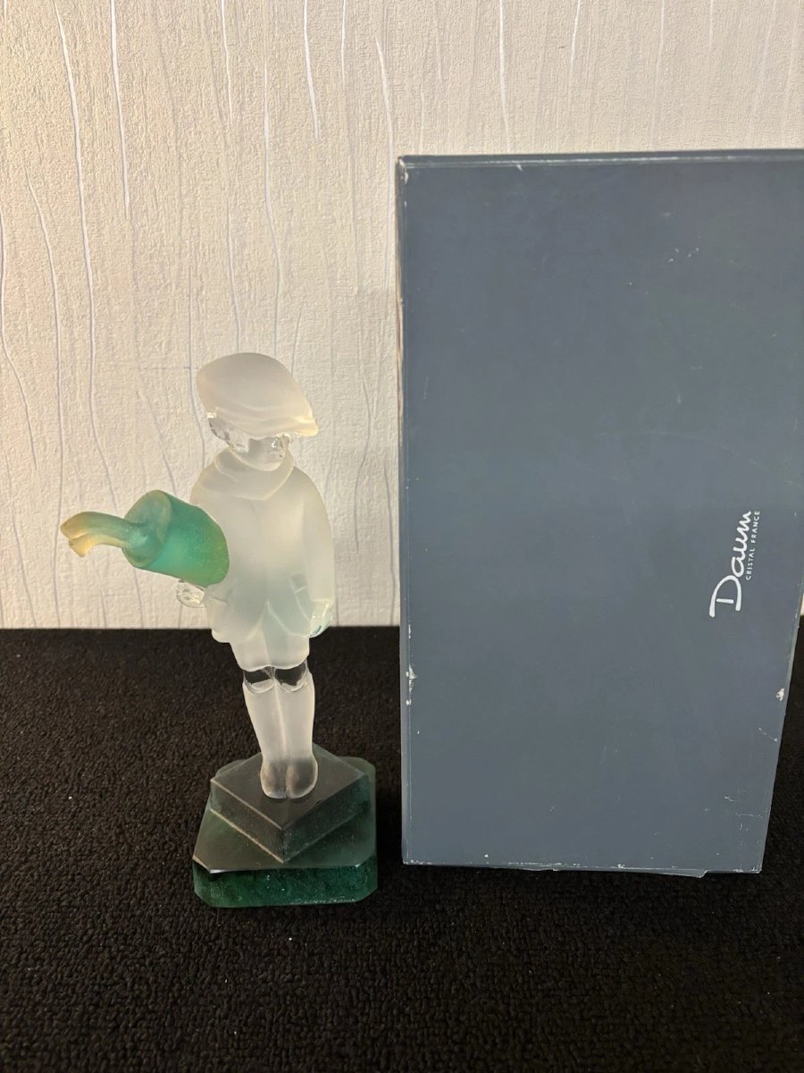 Golfeur ''Le caddy' en cristal Daum France Numéroté 117 / 199-photo-2