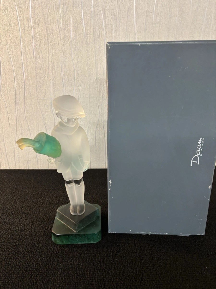 Golfeur ''Le caddy' en cristal Daum France Numéroté 117 / 199-photo-6