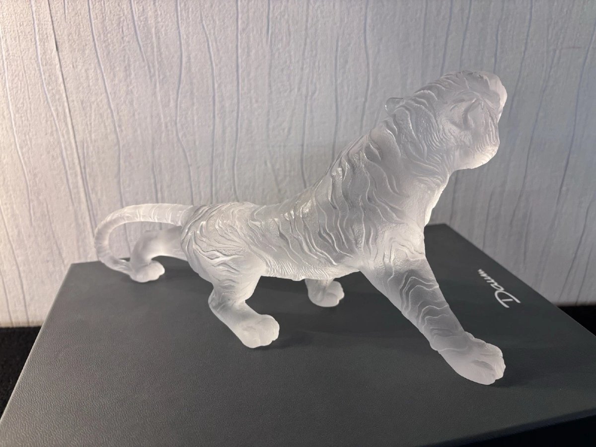 Daum France White Bengal Tiger, Numbered 149/1000-photo-3