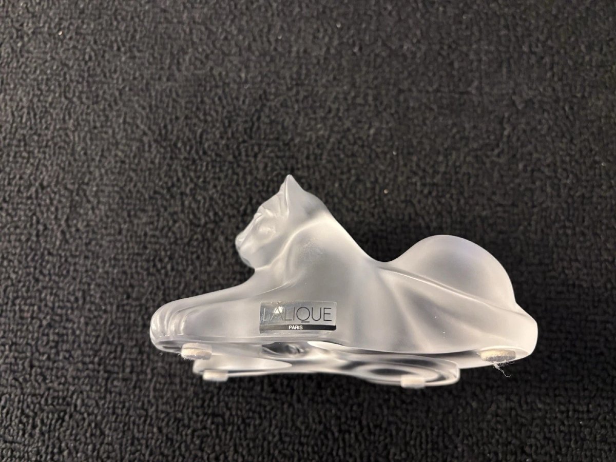 Bamara Model Lion Cubs In Lalique Crystal, France-photo-4