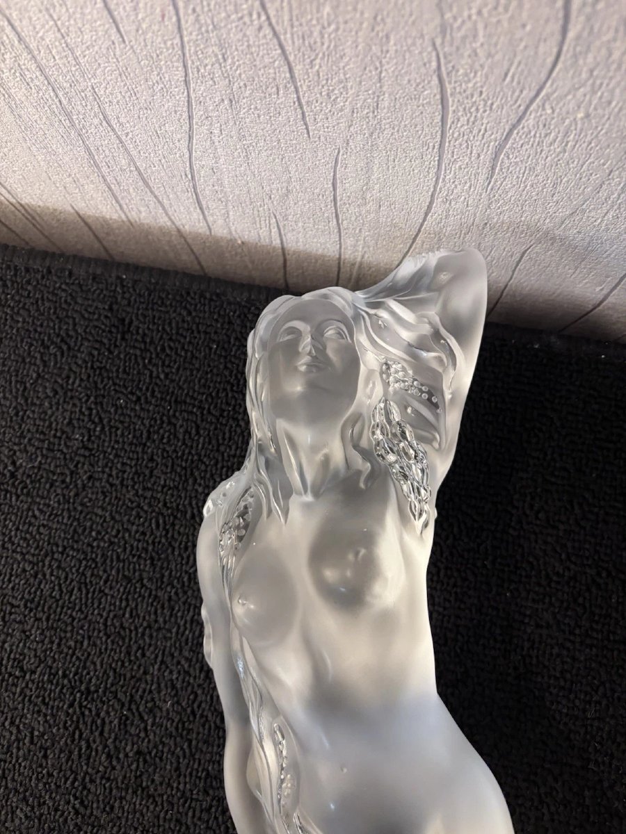 Large 'océanide' Sculpture In Lalique Crystal France N° 626/999-photo-1