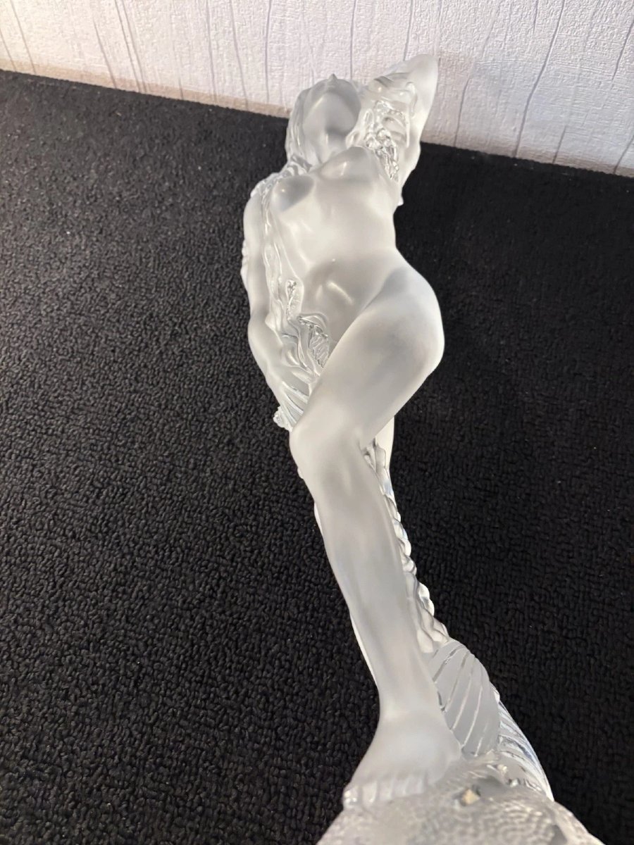 Large 'océanide' Sculpture In Lalique Crystal France N° 626/999-photo-2