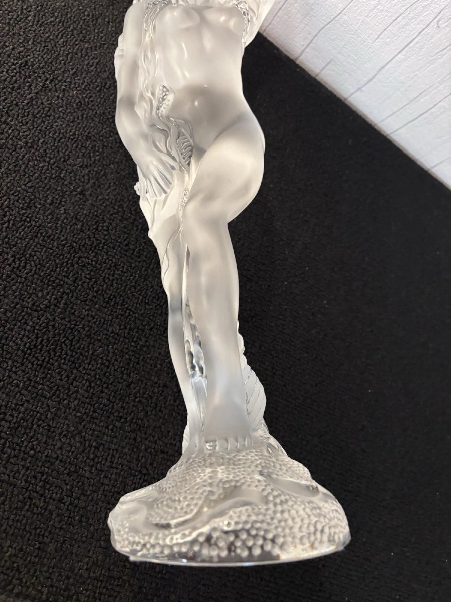 Large 'océanide' Sculpture In Lalique Crystal France N° 626/999-photo-3