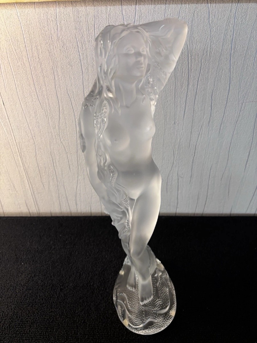 Large 'océanide' Sculpture In Lalique Crystal France N° 626/999