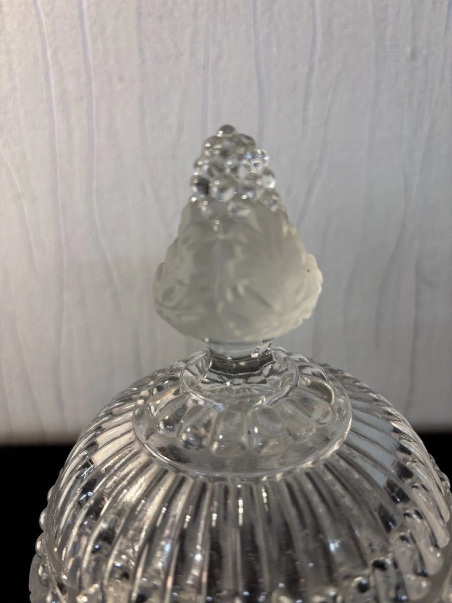 Saint Louis Crystal Cutlery Pot With Ram's Head And Bacchus Head Motif-photo-4