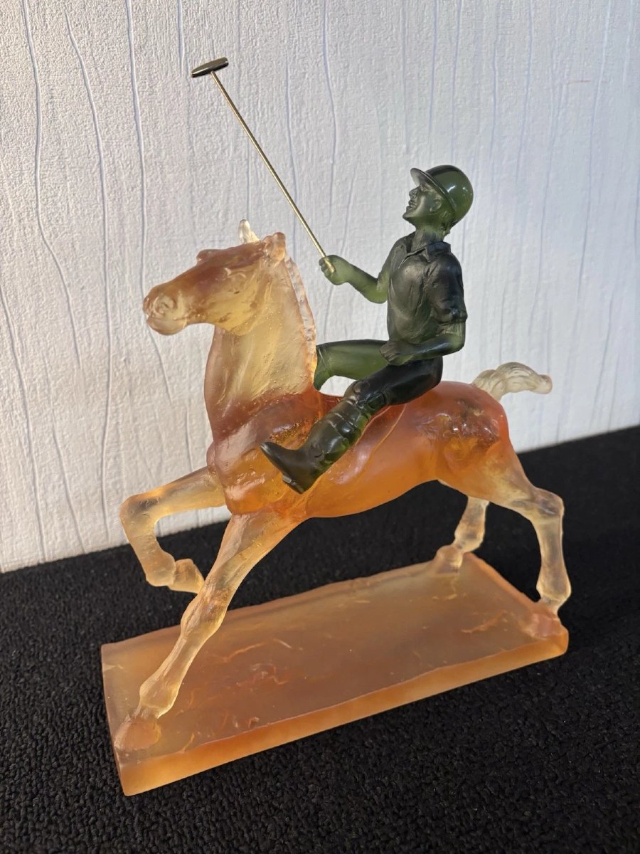 Joueur de polo à cheval DAUM France numéroté 125/1000-photo-3