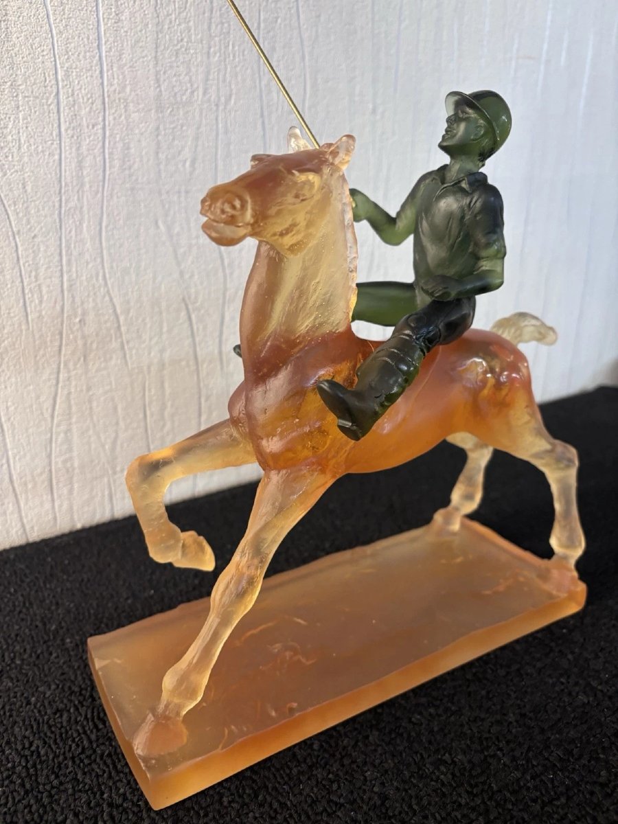 Joueur de polo à cheval DAUM France numéroté 125/1000-photo-1