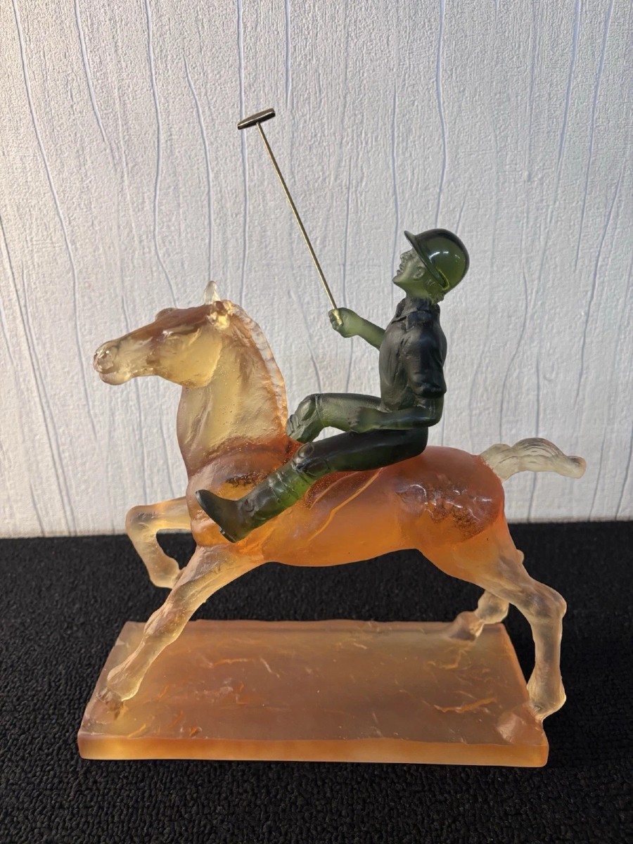 Joueur de polo à cheval DAUM France numéroté 125/1000