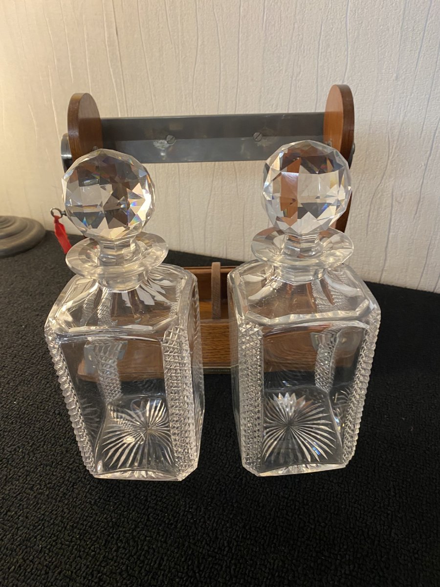 CAVE A WHISKY / LIQUEURS dite "TANTALUS"-photo-6