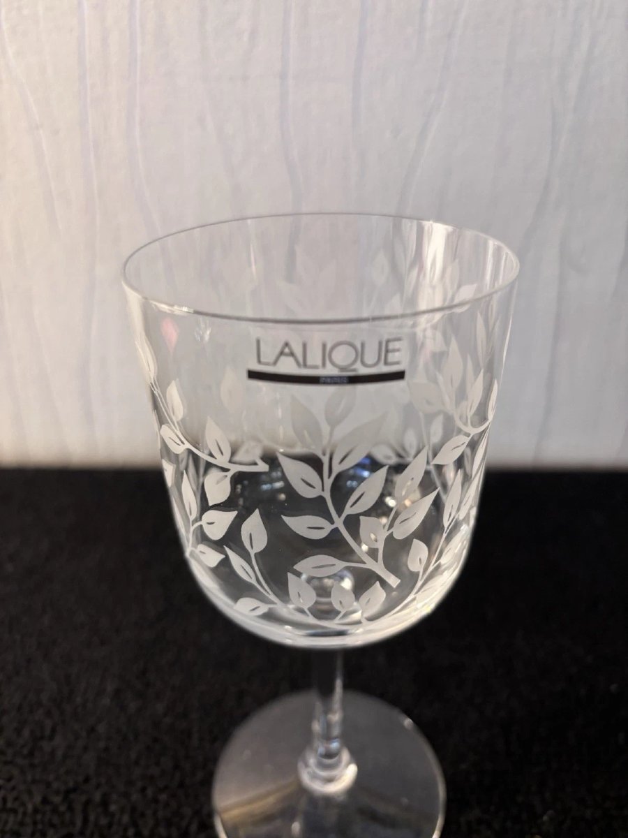 Lalique Liane Clear Crystal Wine Glass-photo-4