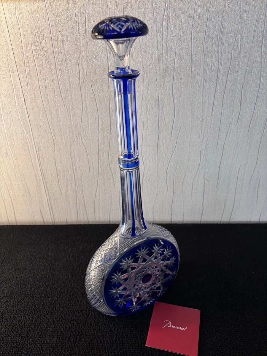 Tsar Blue Wine Decanter In Baccarat Crystal-photo-2