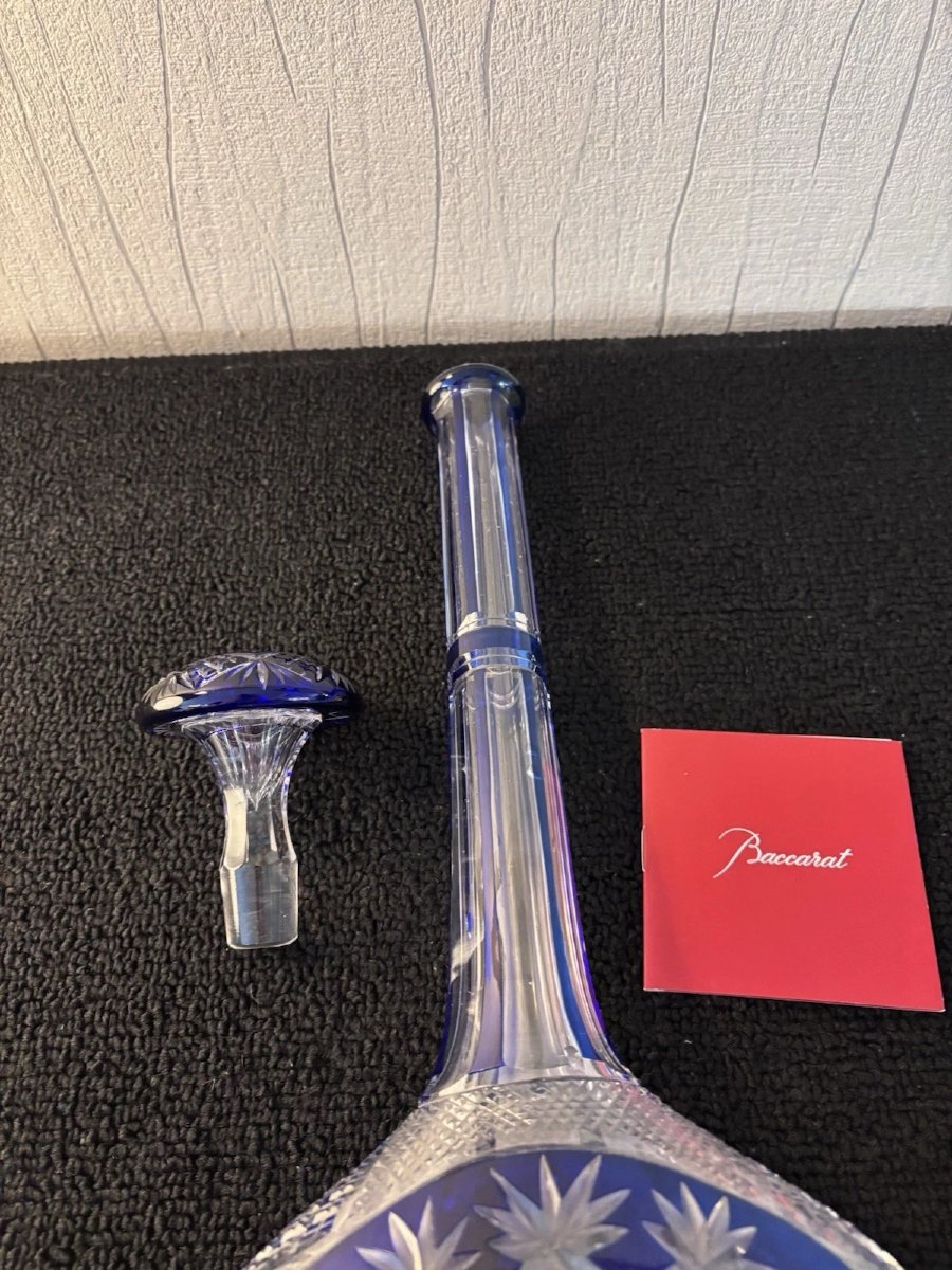 Tsar Blue Wine Decanter In Baccarat Crystal-photo-1