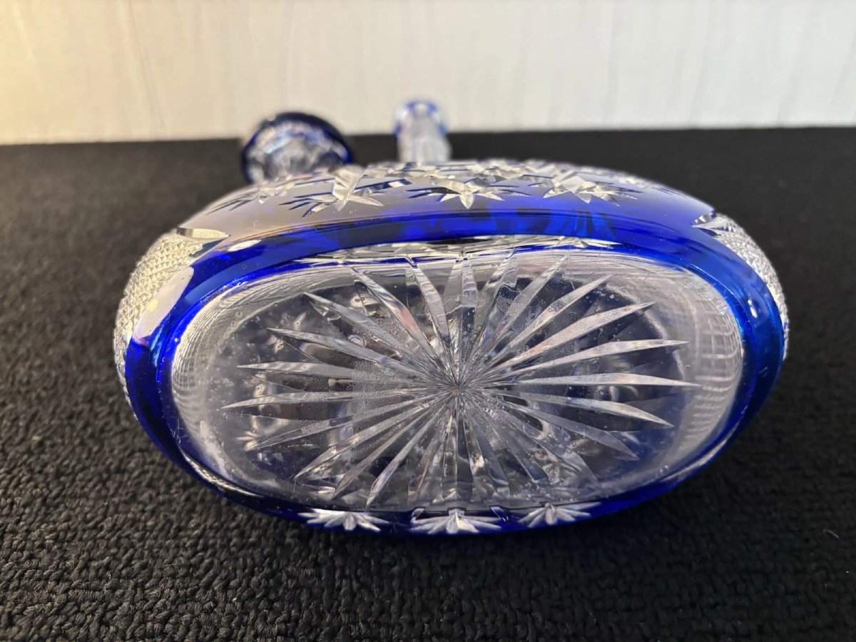 Tsar Blue Wine Decanter In Baccarat Crystal-photo-2