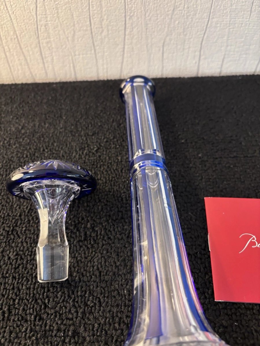 Tsar Blue Wine Decanter In Baccarat Crystal-photo-4