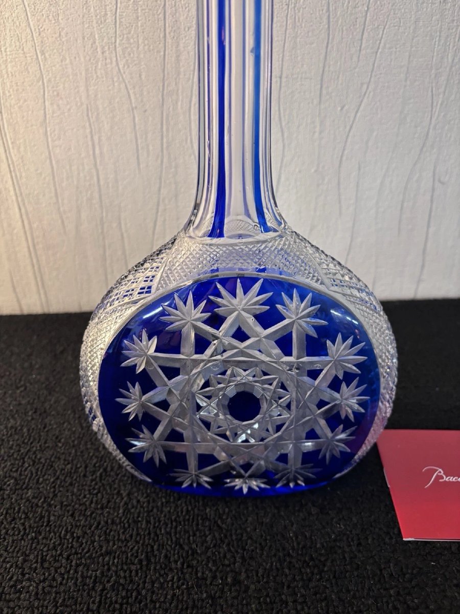 Tsar Blue Wine Decanter In Baccarat Crystal-photo-6