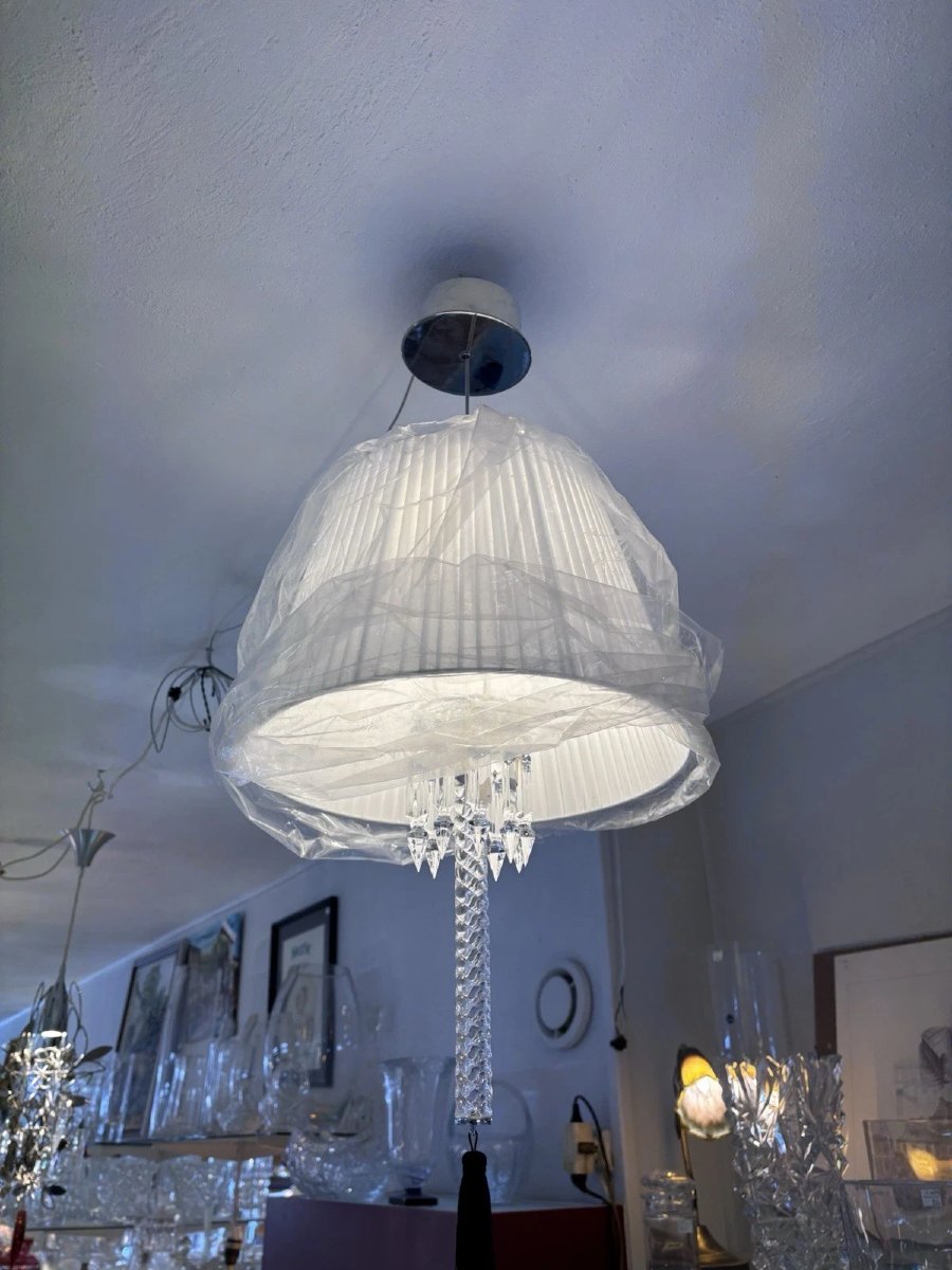 Lustre 1 lumière modèle Torch Arick Lévy en cristal de BACCARAT-photo-6