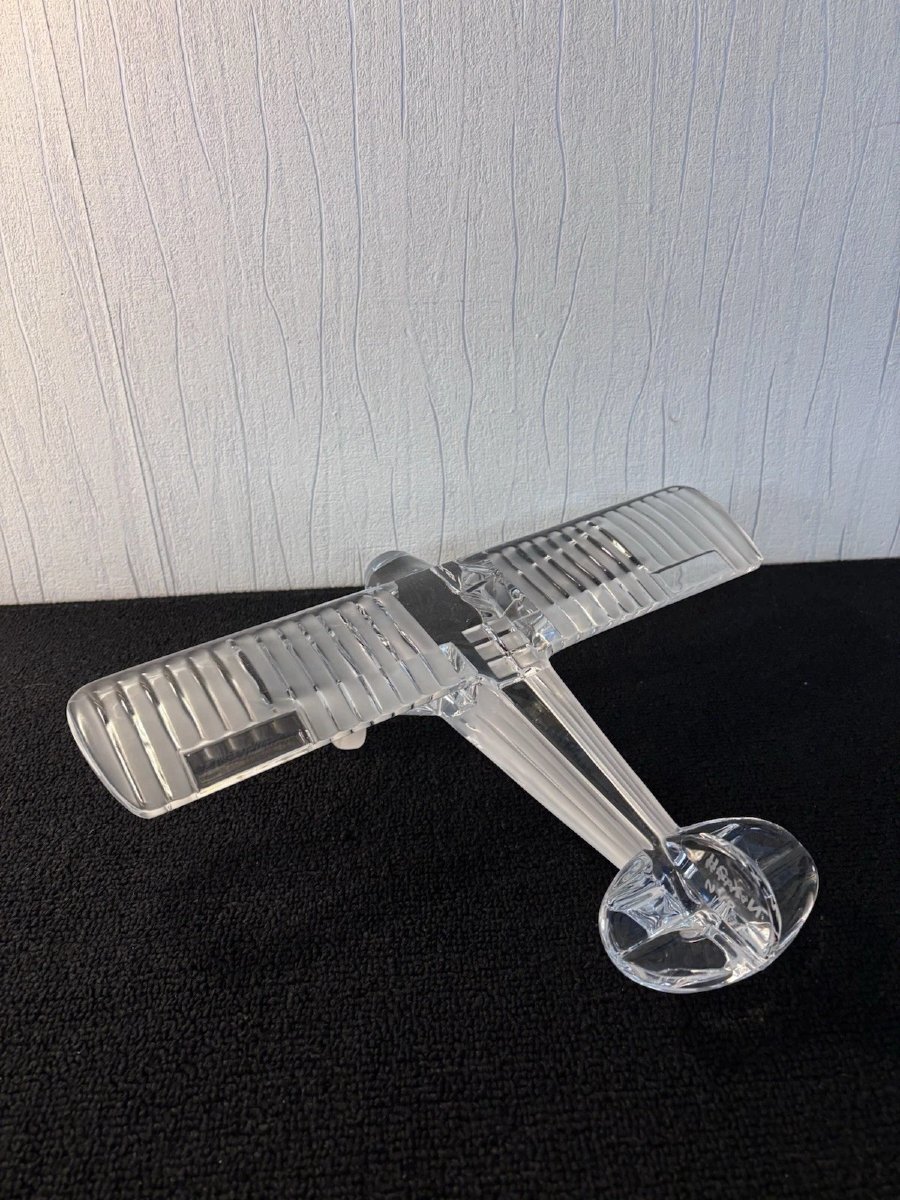Spirit Of St Louis Crystal Aeroplane Paperweight Daum France-photo-4