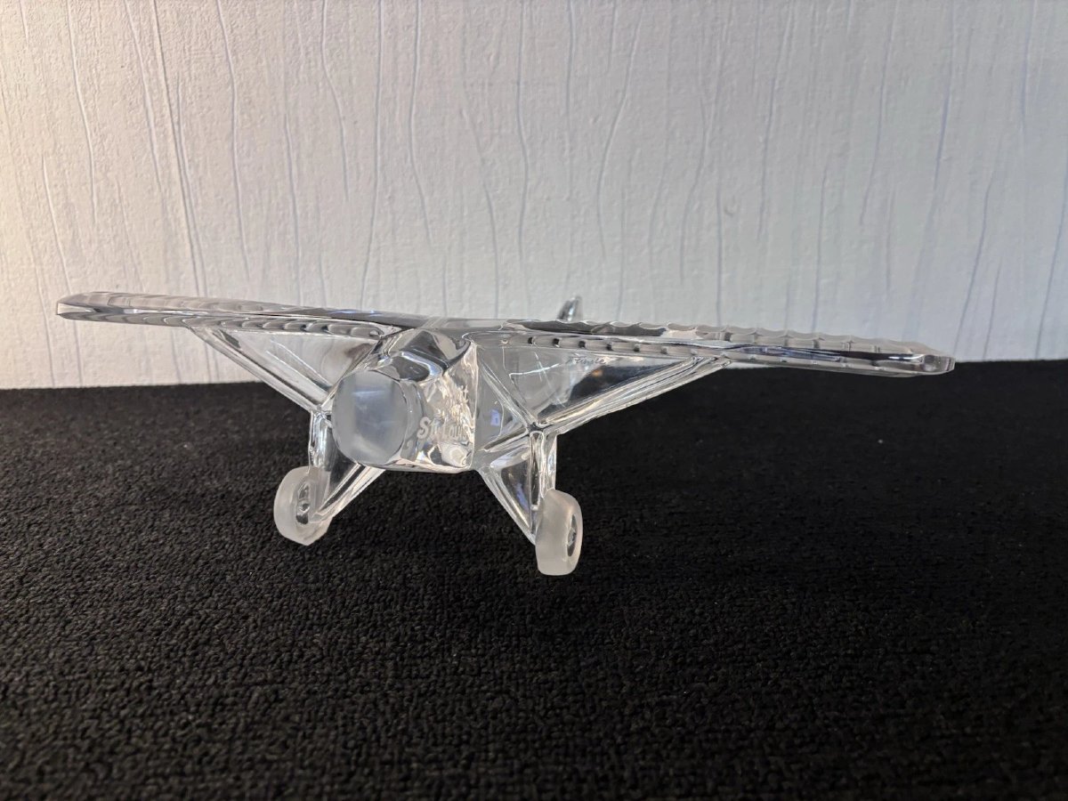 Spirit Of St Louis Crystal Aeroplane Paperweight Daum France-photo-5