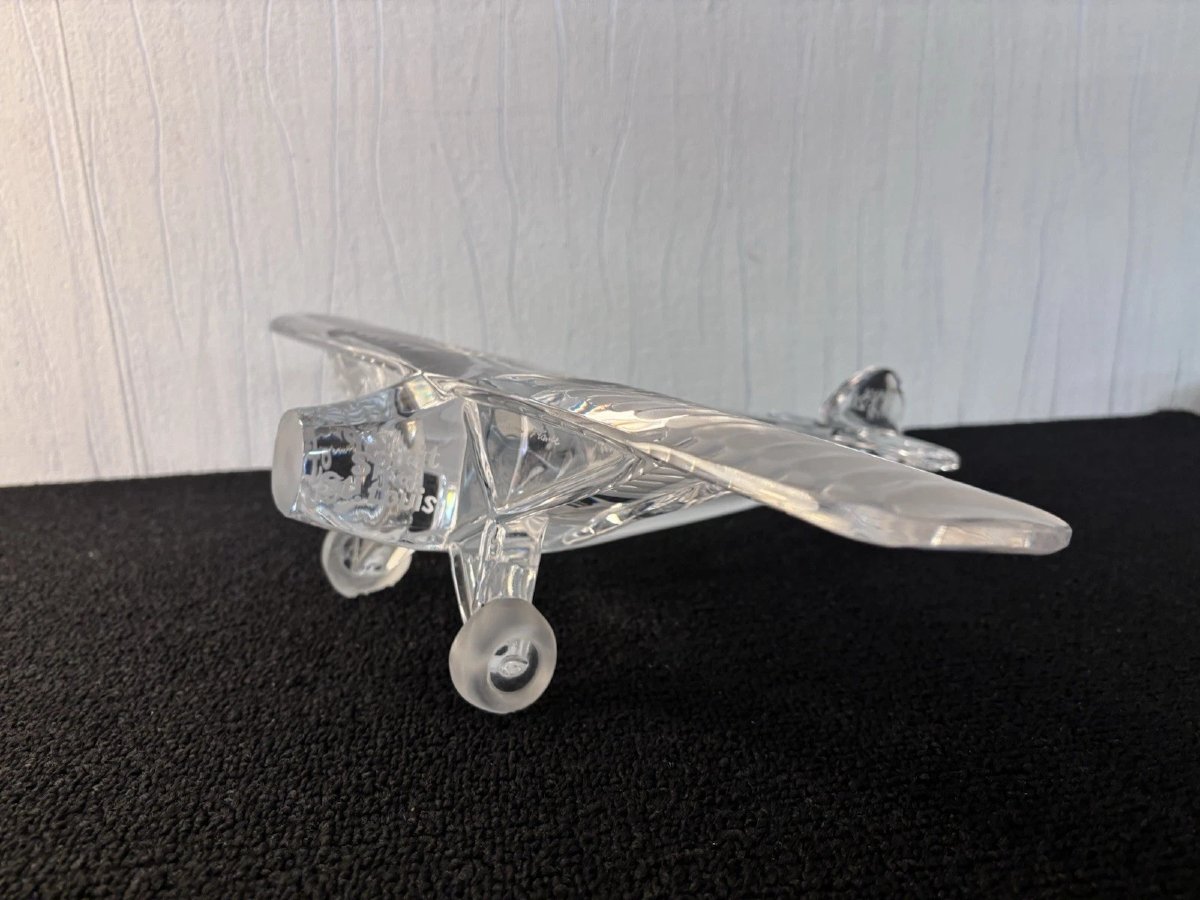 Spirit Of St Louis Crystal Aeroplane Paperweight Daum France-photo-6