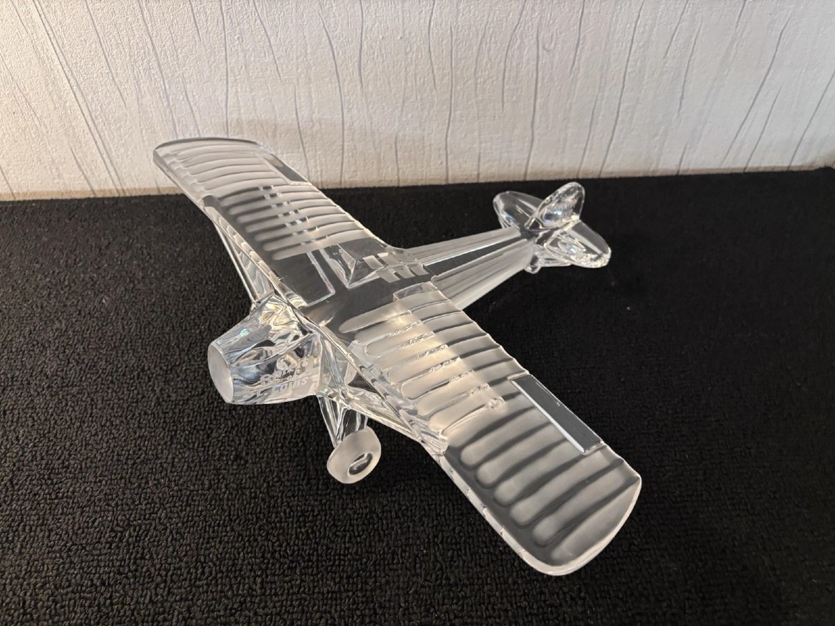 Spirit Of St Louis Crystal Aeroplane Paperweight Daum France