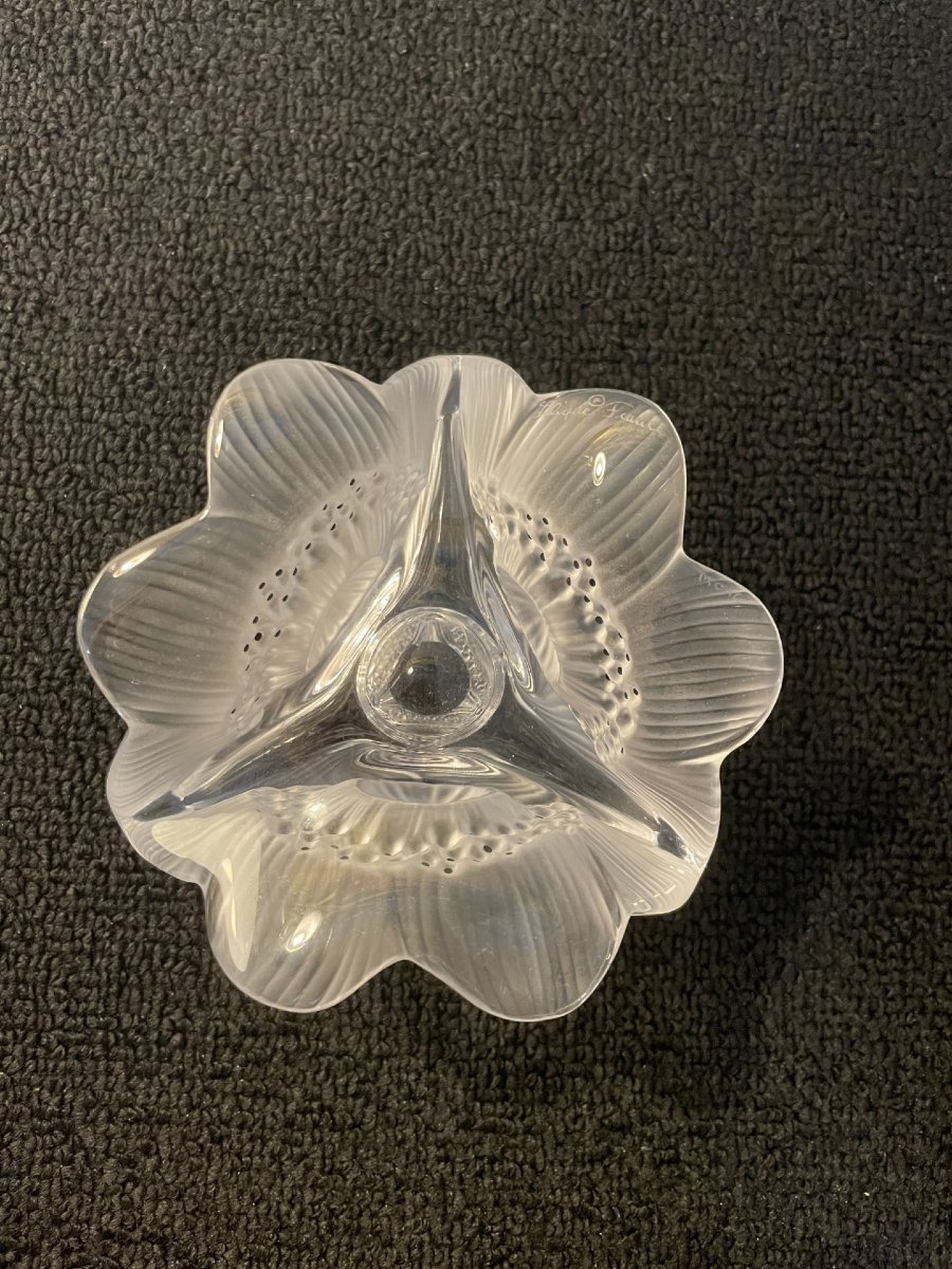 BOUGEOIR LOTUS EN CRISTAL LALIQUE-photo-2