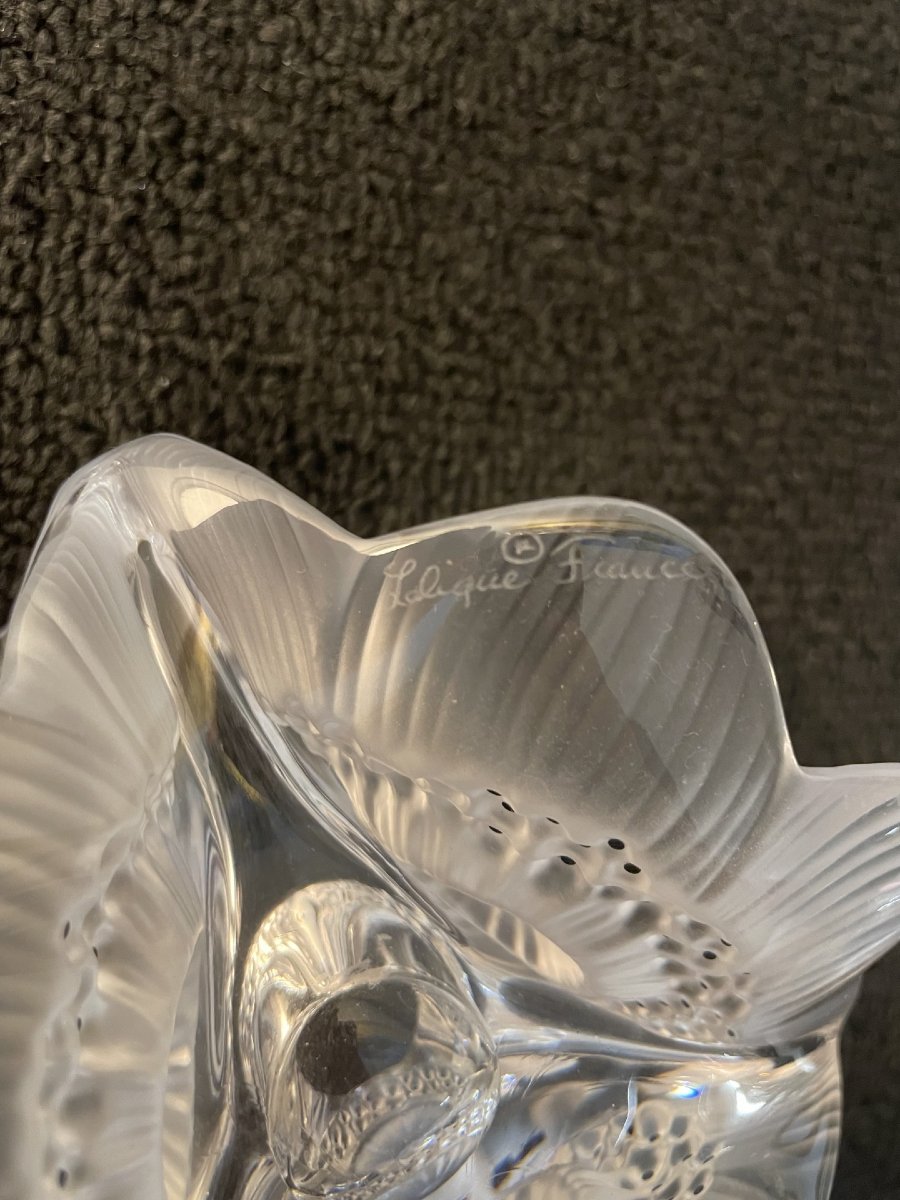 BOUGEOIR LOTUS EN CRISTAL LALIQUE-photo-1