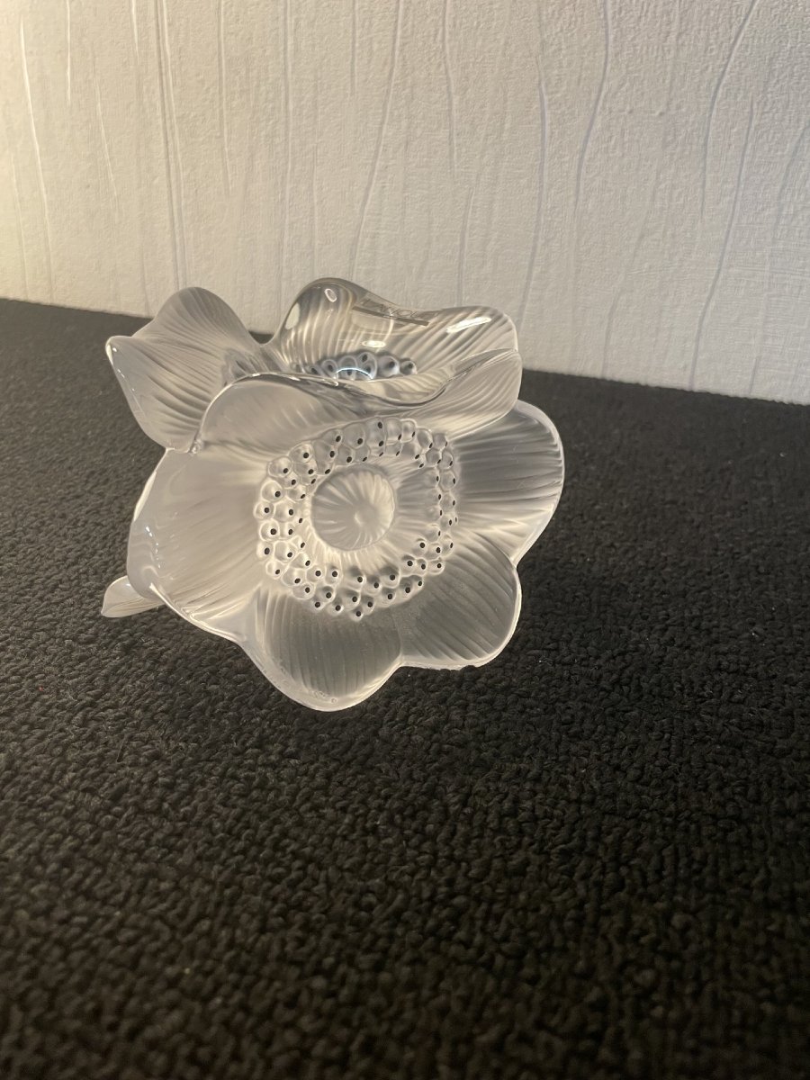 BOUGEOIR LOTUS EN CRISTAL LALIQUE