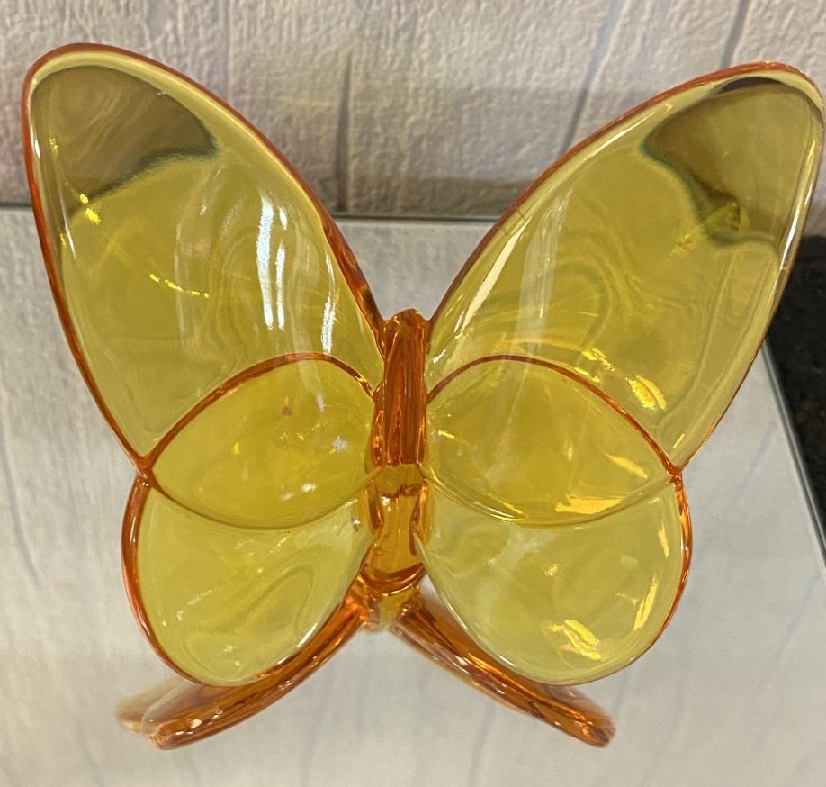 Light Or Colored Butterfly In Baccarat Crystal-photo-4