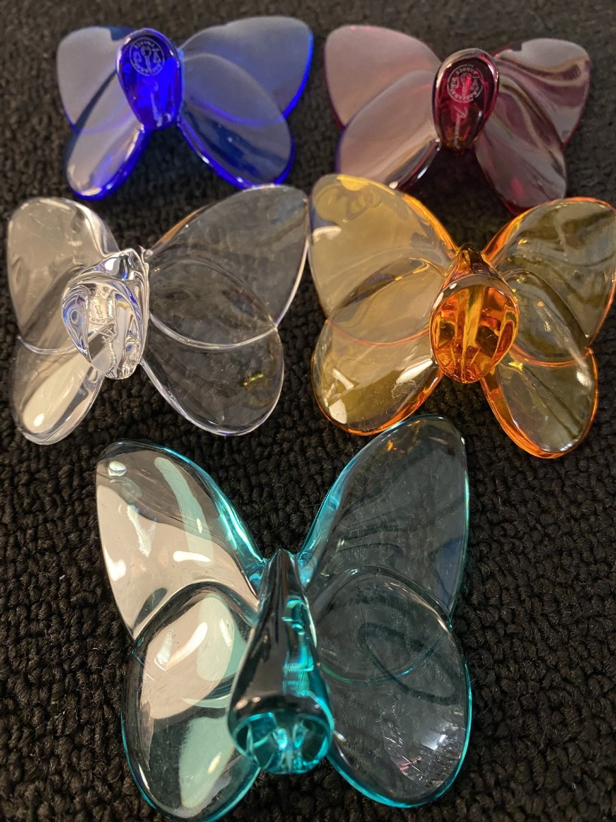 Light Or Colored Butterfly In Baccarat Crystal-photo-4