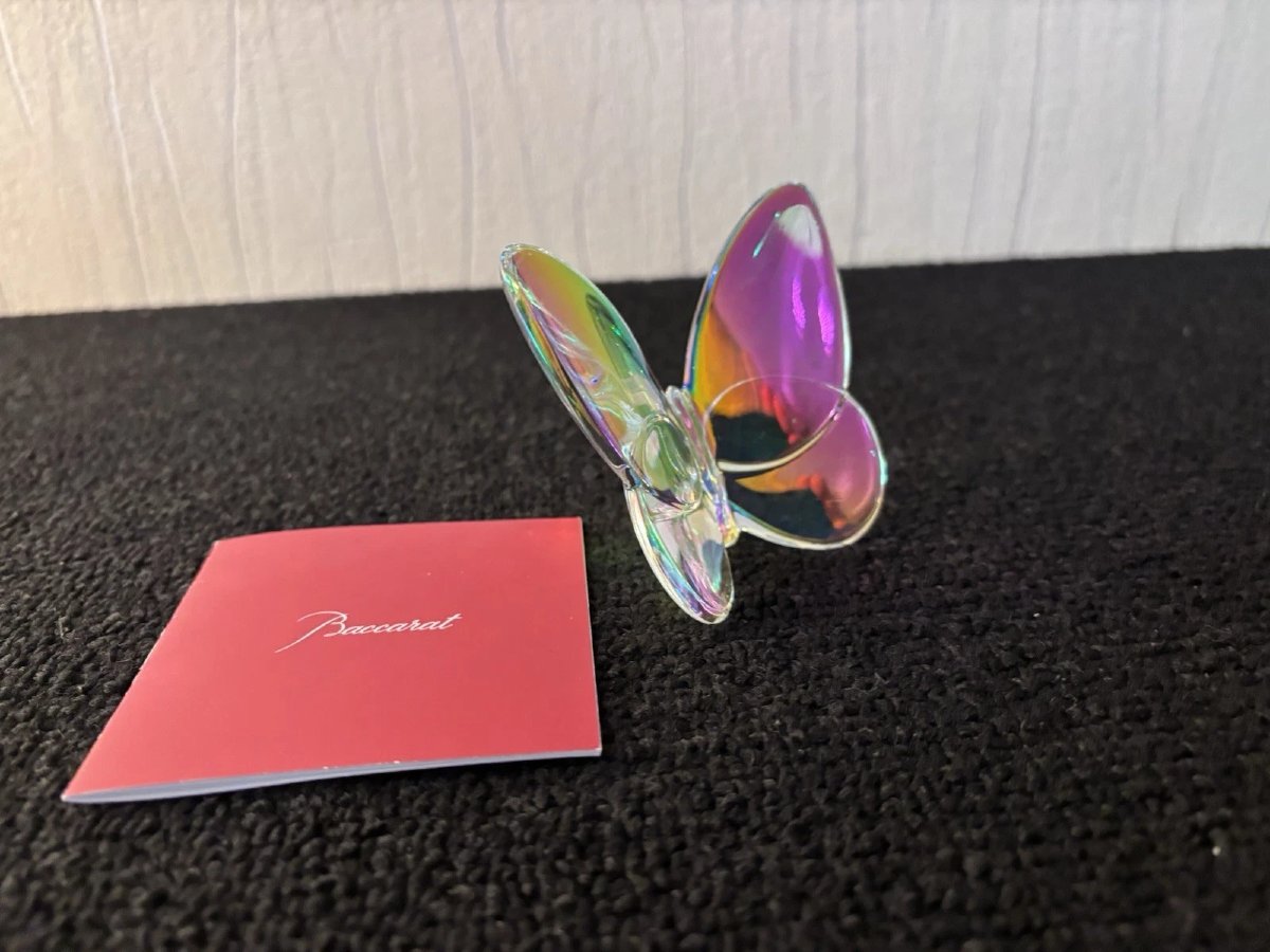 PAPILLON CLAIR IRISE EN CRISTAL DE BACCARAT-photo-2