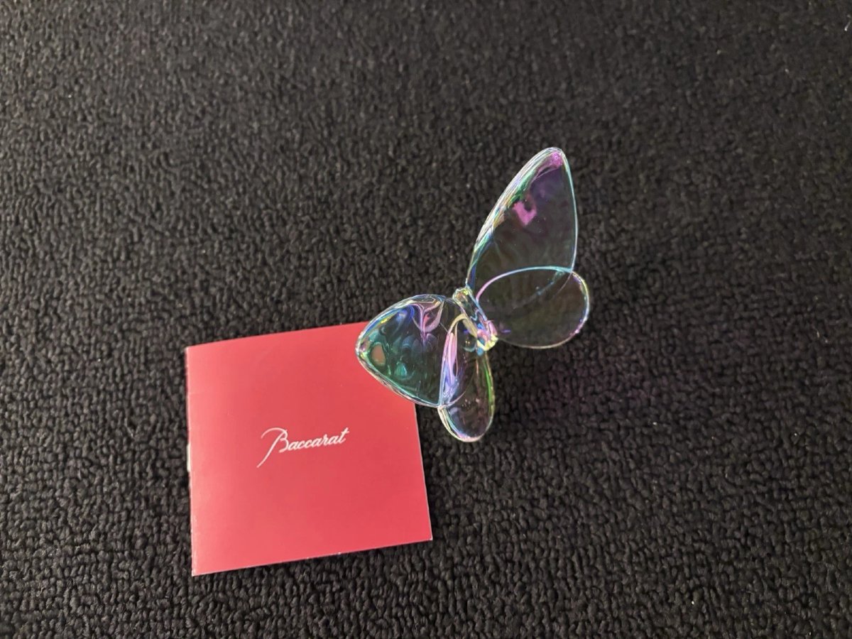 PAPILLON CLAIR IRISE EN CRISTAL DE BACCARAT-photo-4