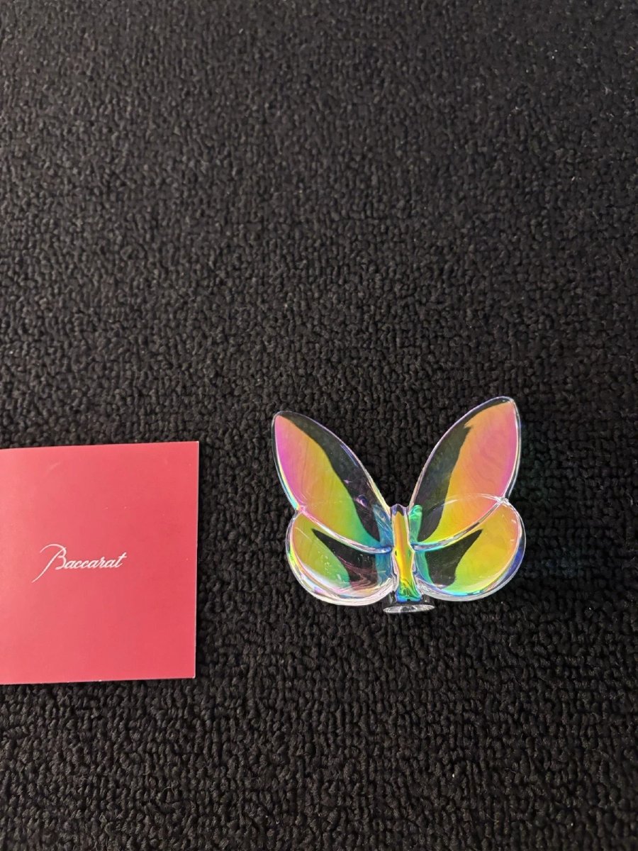 PAPILLON CLAIR IRISE EN CRISTAL DE BACCARAT-photo-2