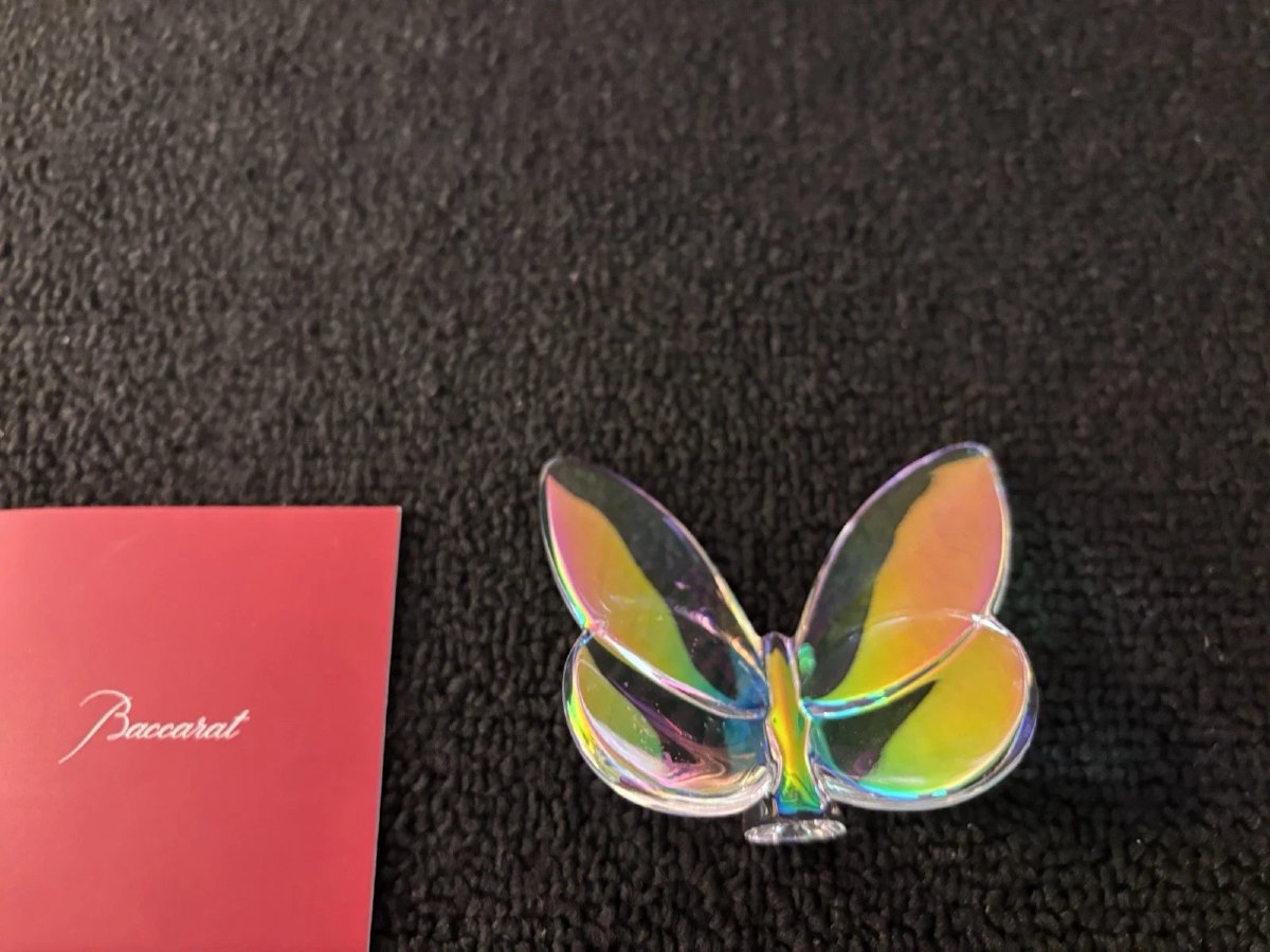 PAPILLON CLAIR IRISE EN CRISTAL DE BACCARAT-photo-3