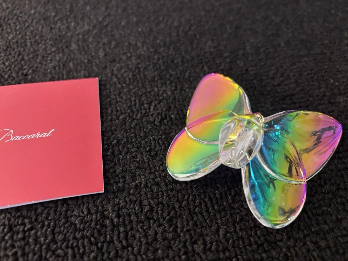 PAPILLON CLAIR IRISE EN CRISTAL DE BACCARAT-photo-5