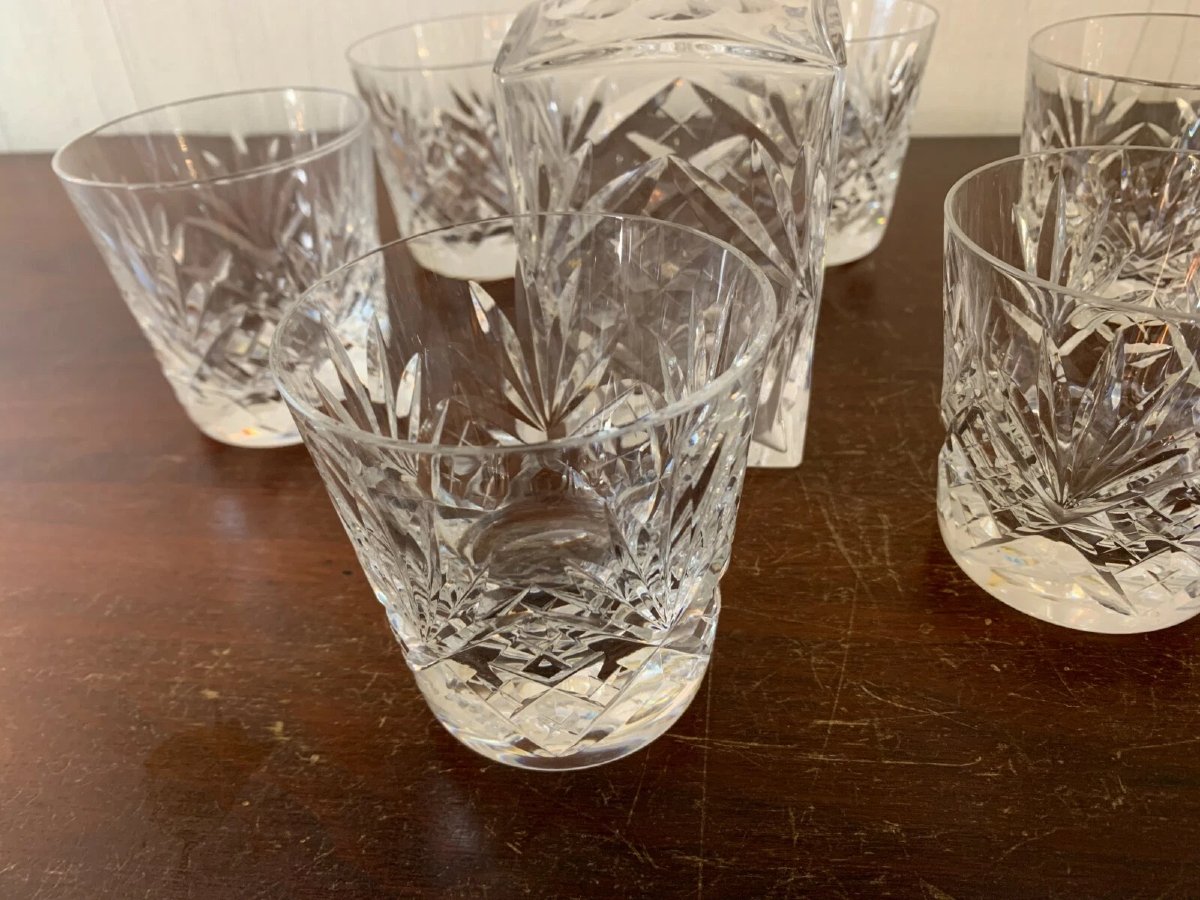 Whiskey   Decanter And 6 Glasses-photo-4