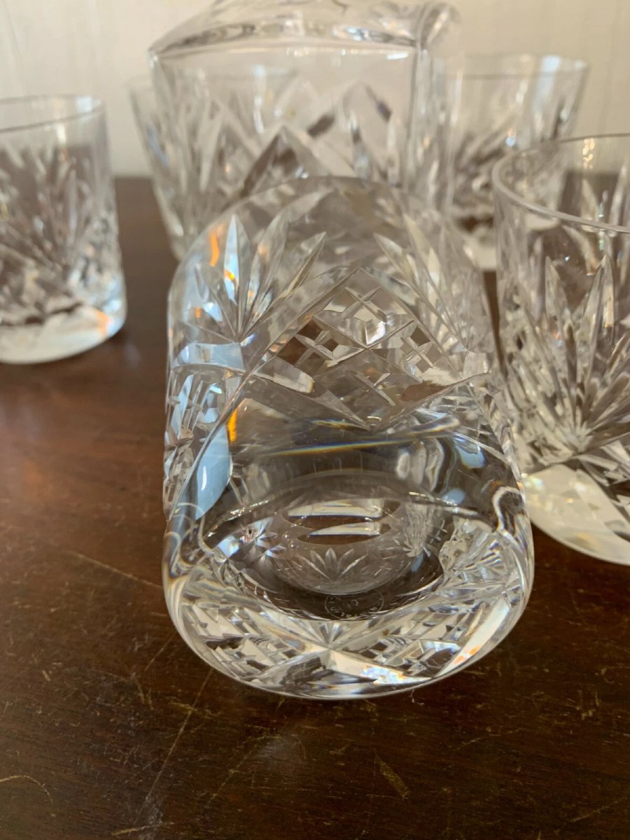 Whiskey   Decanter And 6 Glasses-photo-2