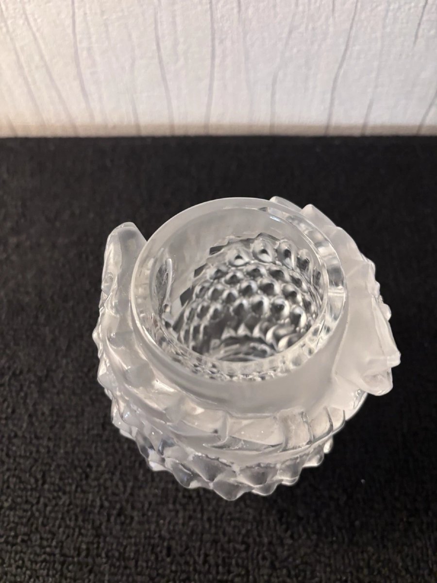 Vase poissons en cristal R. Lalique-photo-3
