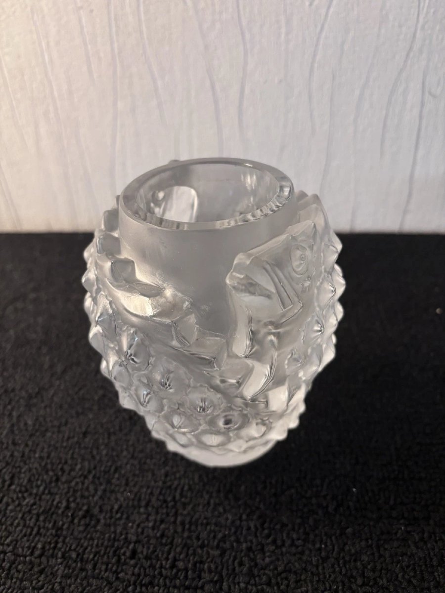 Vase poissons en cristal R. Lalique-photo-4