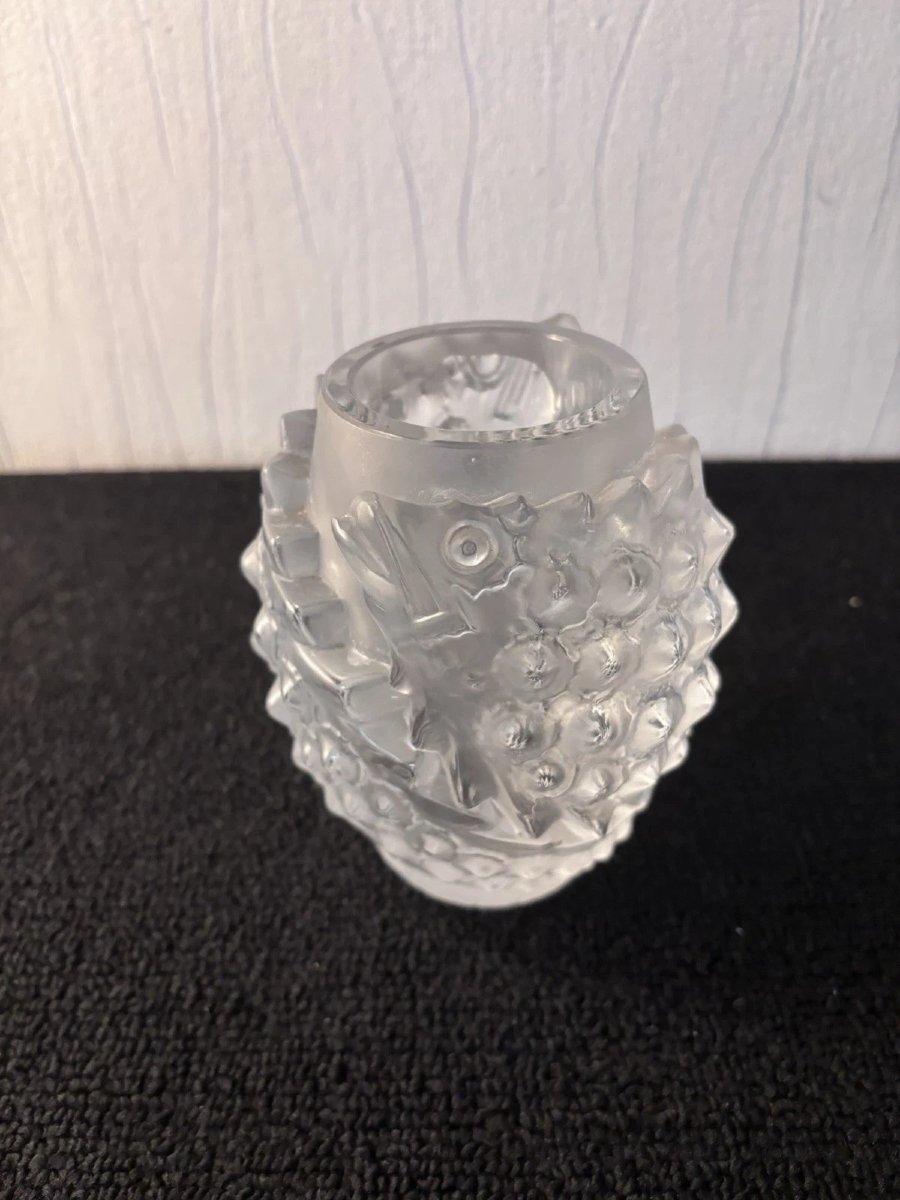 Vase poissons en cristal R. Lalique-photo-1